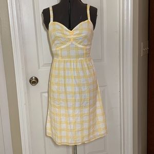 3/ $25 Yellow Plaid Sundress Old Navy Sz 8